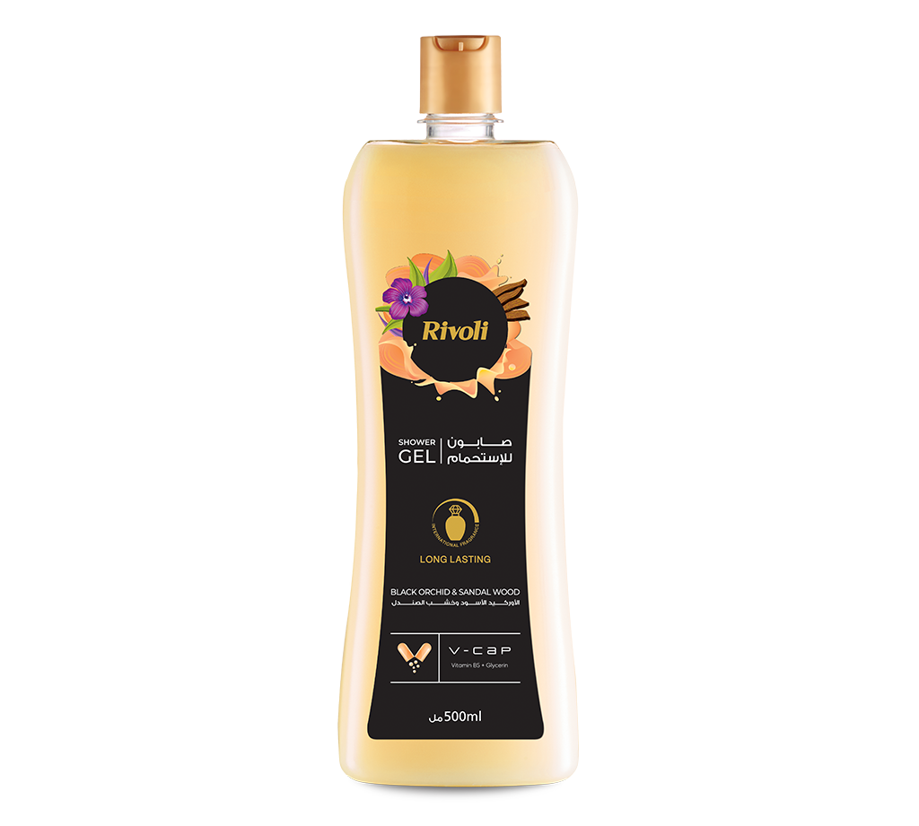 Rivoli Shower Gel – Black Orchid & Sandal Wood Perfume 500ml
