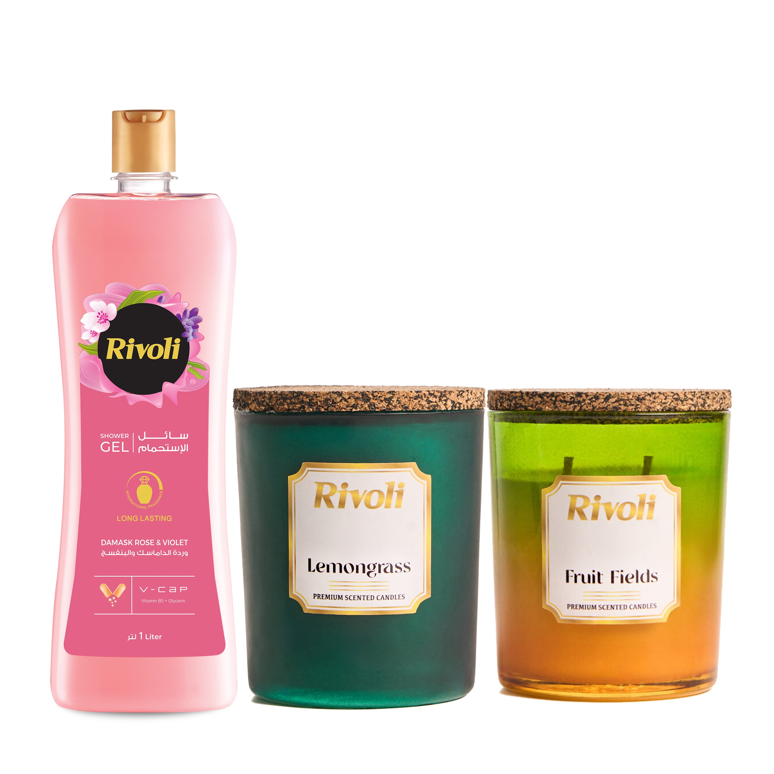 2 Candle + Shower Gel 1 L Bundle