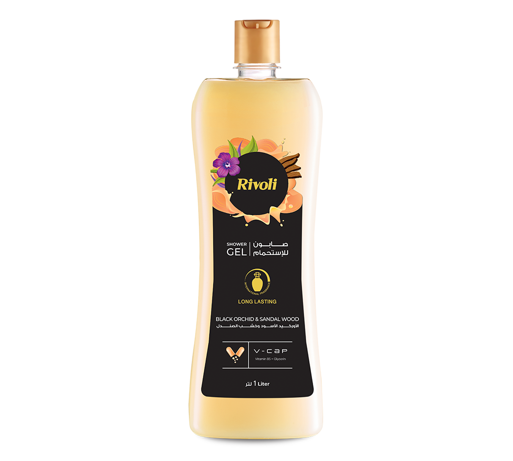 Rivoli Shower Gel – Black Orchid & Sandal Wood Perfume 1L