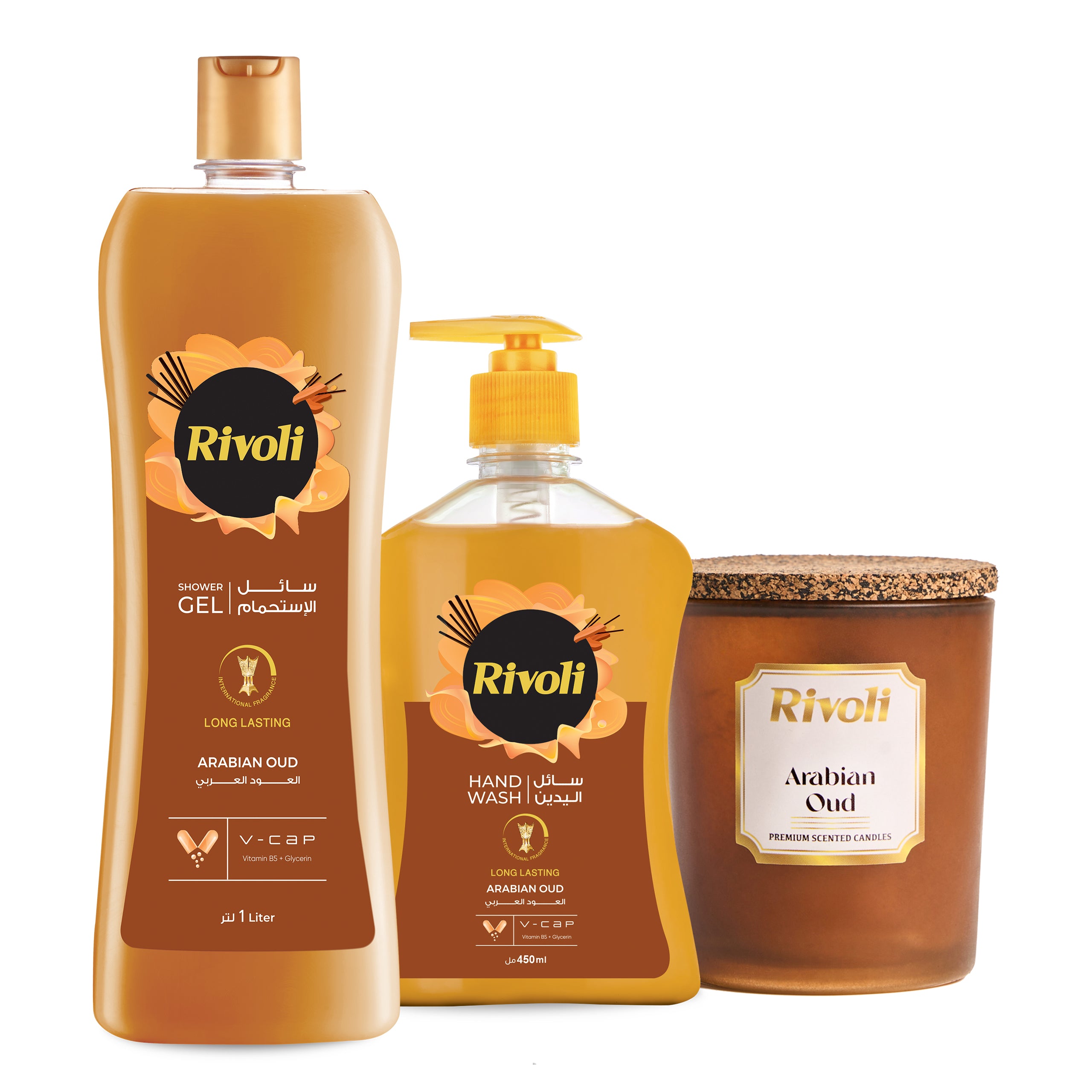 Candle + Hand Wash + Shower Gel 1L