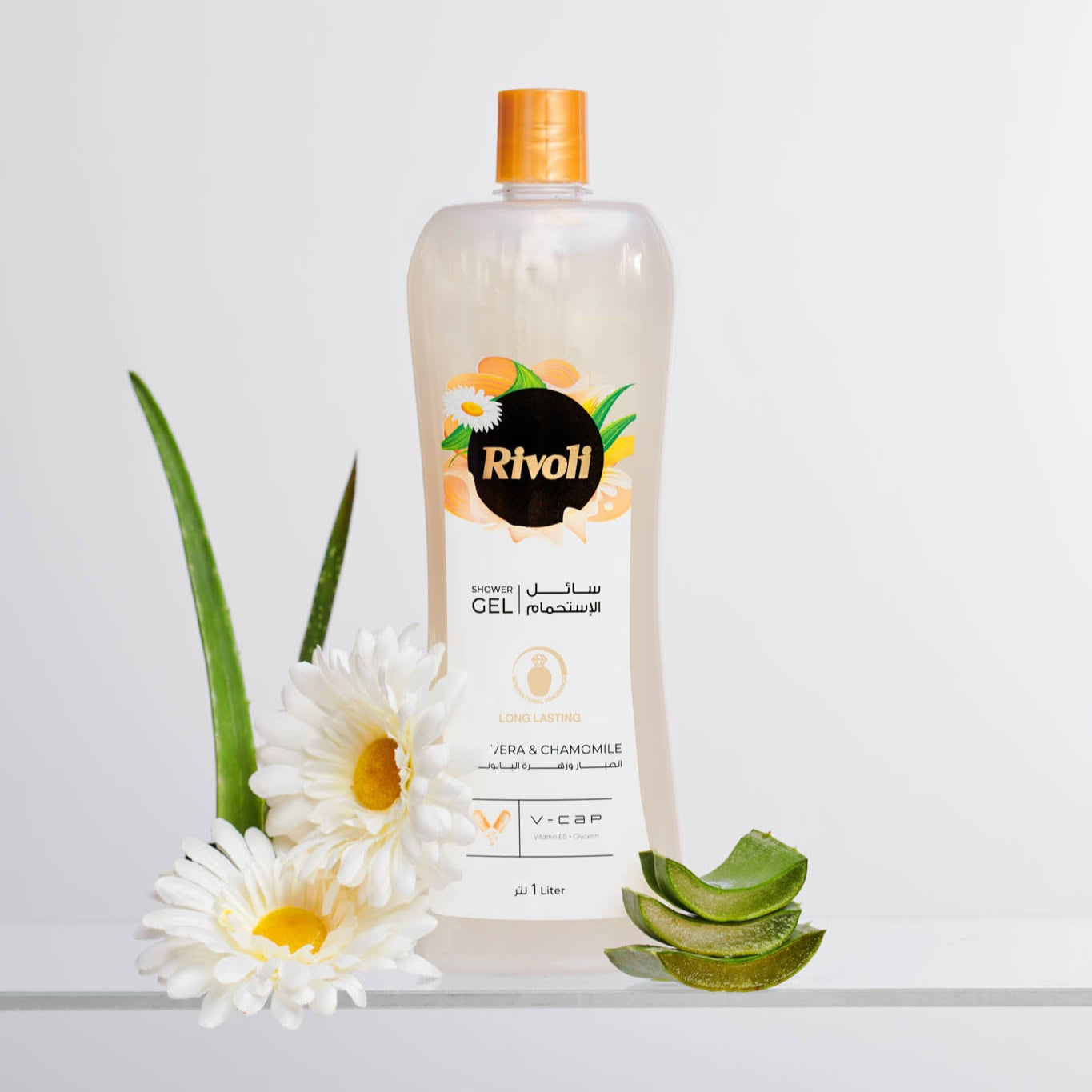 Rivoli Shower Gel – Aloe Vera & Chamomile flower Perfume 1L
