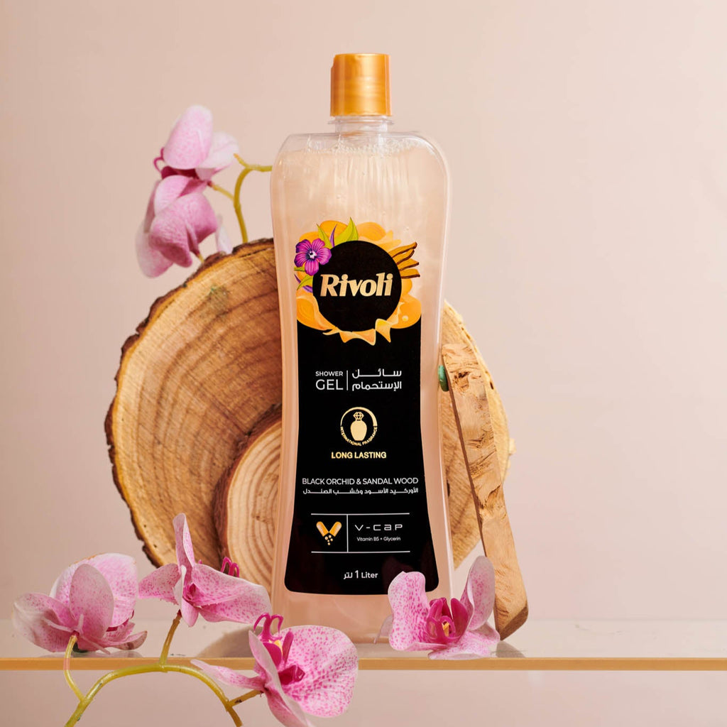 Rivoli Shower Gel – Black Orchid & Sandal Wood Perfume 1L