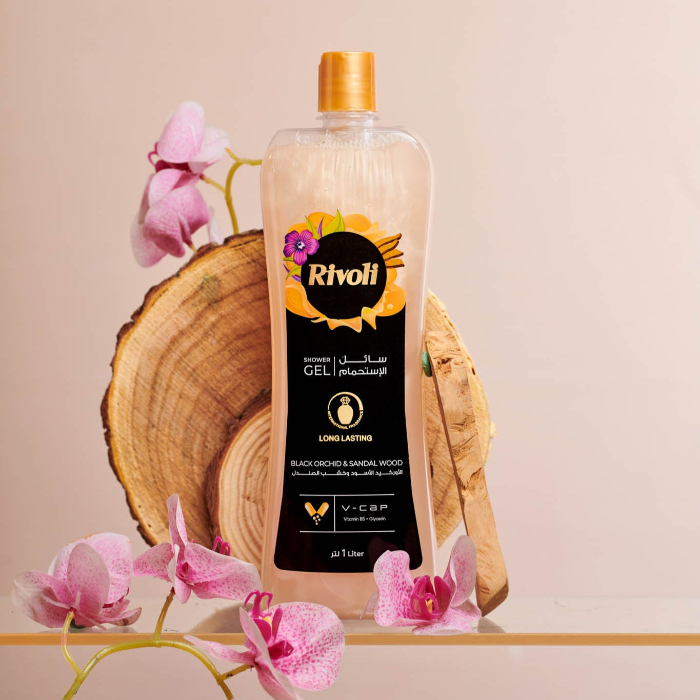 Rivoli Shower Gel – Black Orchid & Sandal Wood Perfume 1L