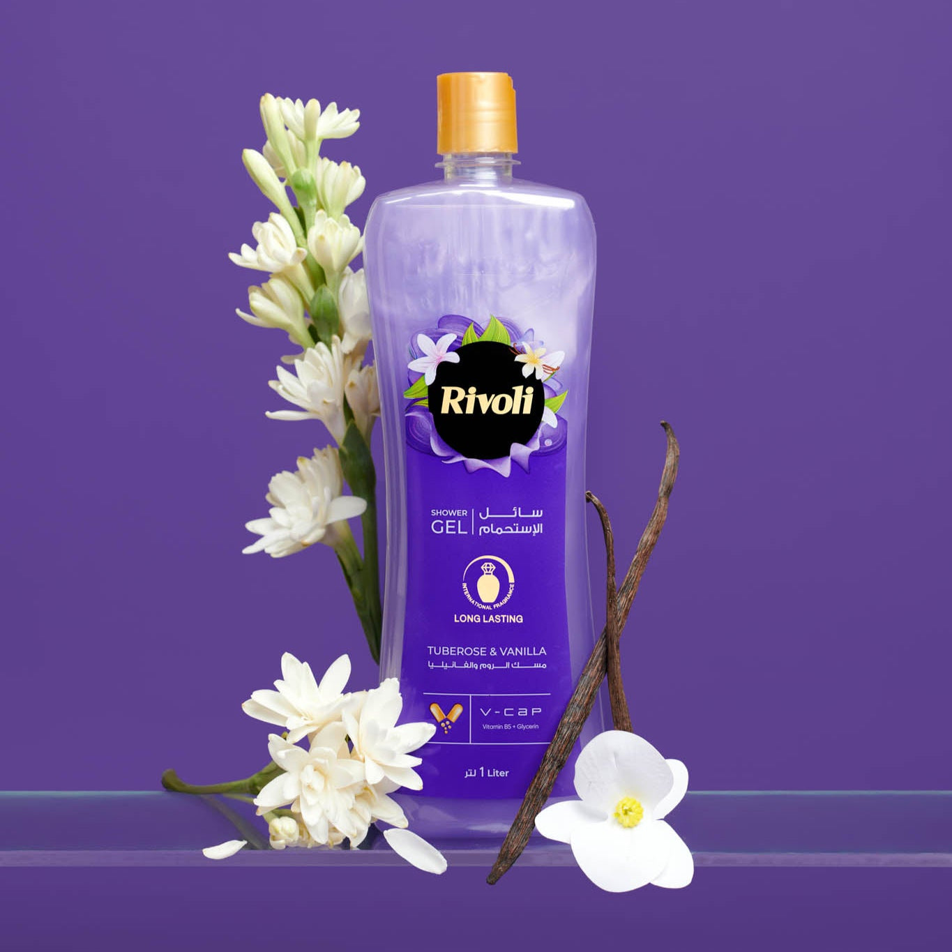 Rivoli Shower Gel – Tuberose & Vanilla Perfume 1L