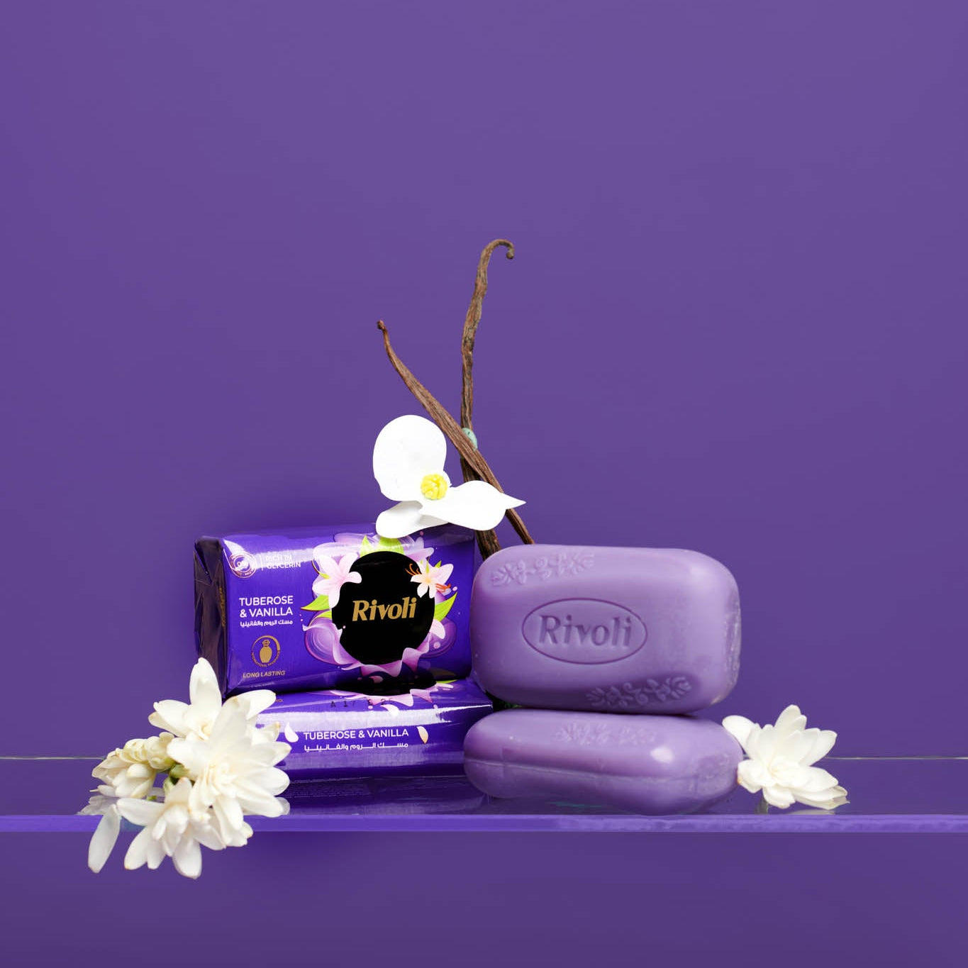 Rivoli Bar-Soap – Tuberose & Vanilla Perfume 110gm single