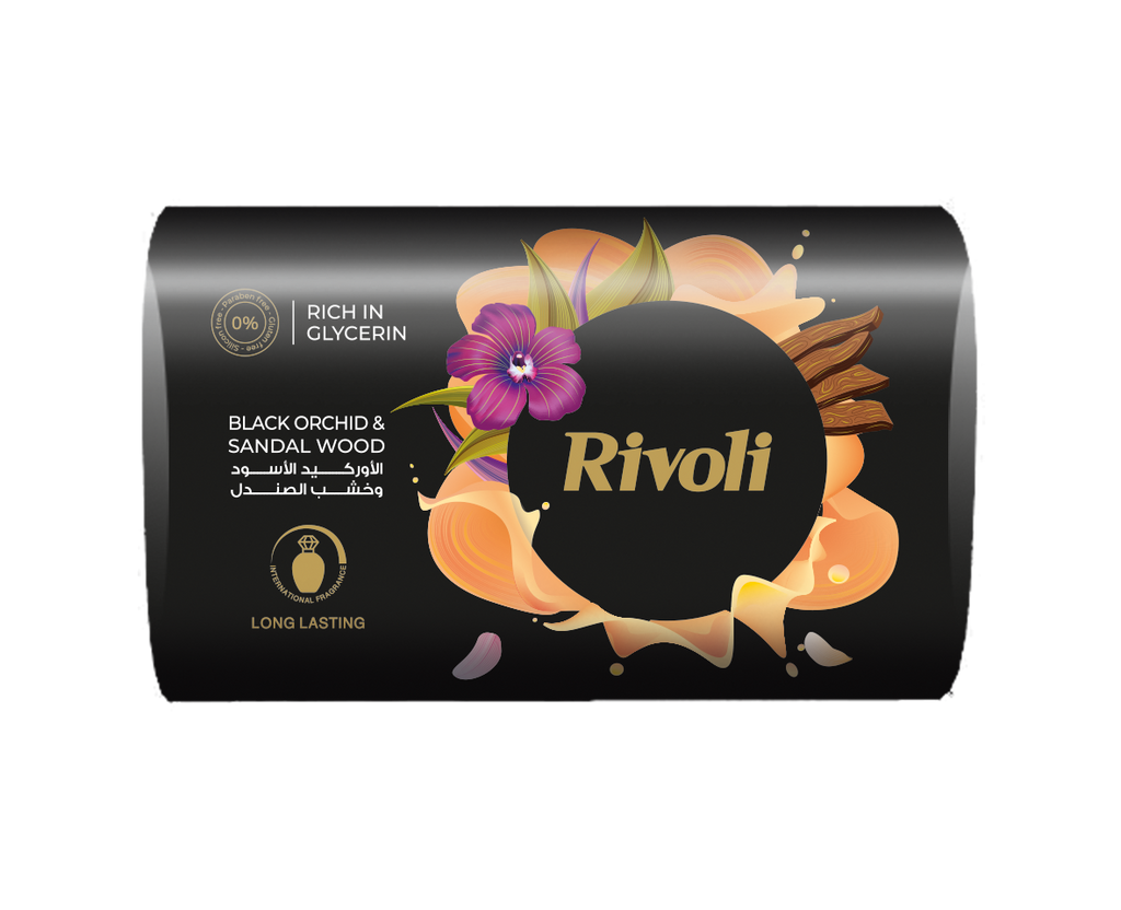 Rivoli Bar-Soap – Black Orchid & Sandal Wood Perfume 165gm Single