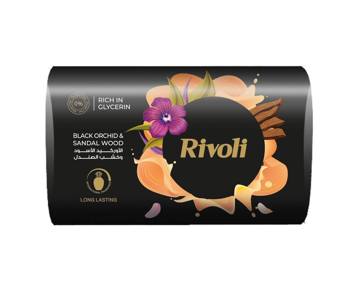 Rivoli Bar-Soap – Black Orchid & Sandal Wood Perfume 165gm Single