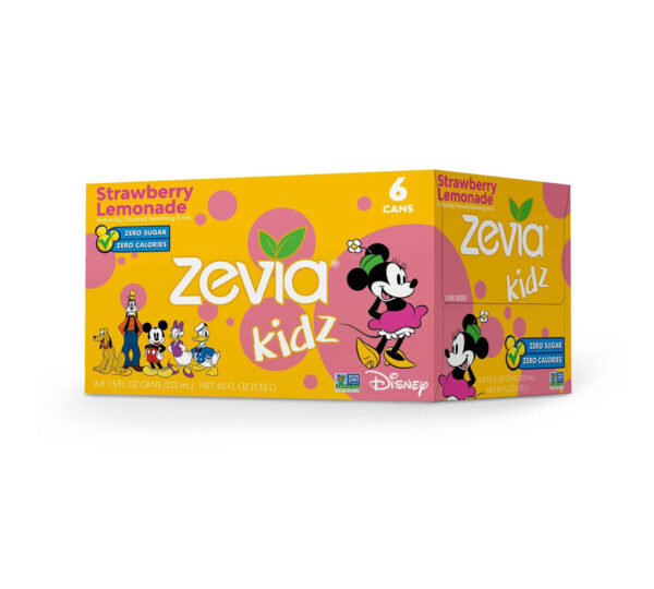 ⁦Zevia Kidz Strawberry Lemonade Zero Calorie Soda⁩ - الصورة ⁦3⁩