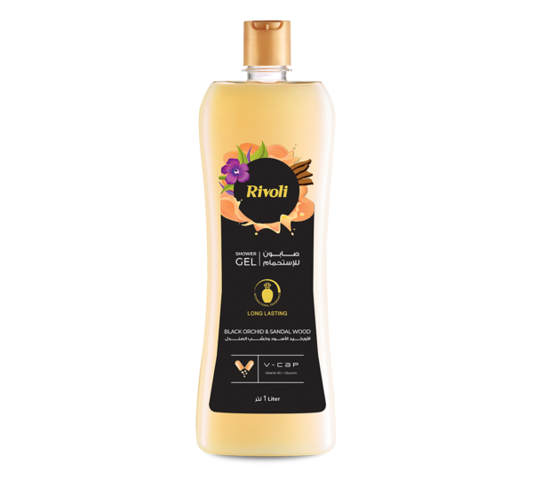 Rivoli Shower Gel – Black Orchid & Sandal Wood Perfume 1L