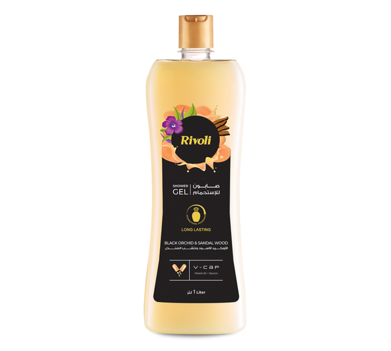 Rivoli Shower Gel – Black Orchid & Sandal Wood Perfume 1L