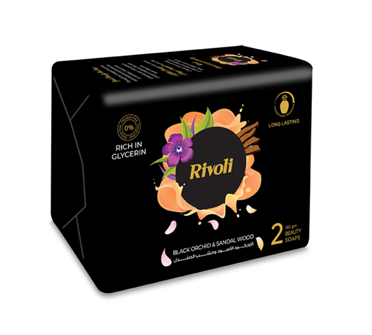 Rivoli Bar-Soap – Black Orchid & Sandal Wood Perfume 165gm