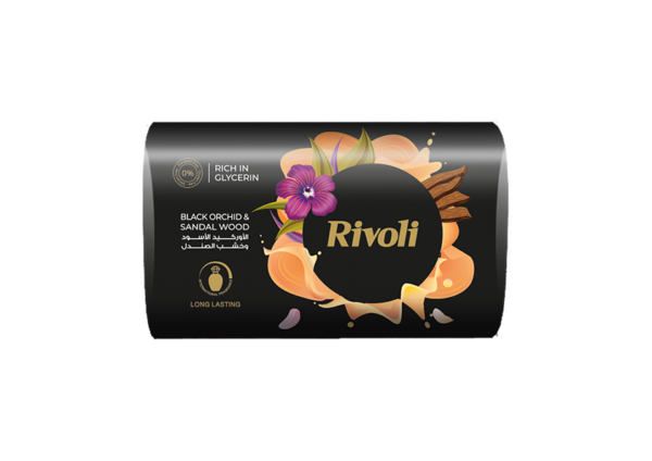 Rivoli Bar-Soap – Black Orchid & Sandal Wood Perfume 165gm - Image 2